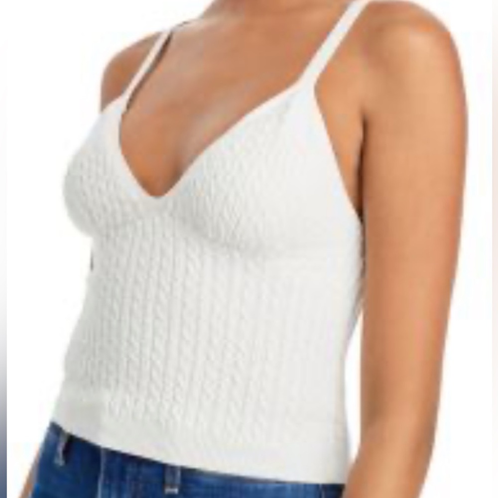Alice and Olivia $195 Kenna Cable Knit Tank cropped NWT - Picture 4 of 12